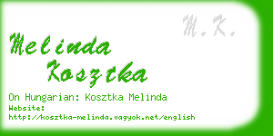 melinda kosztka business card